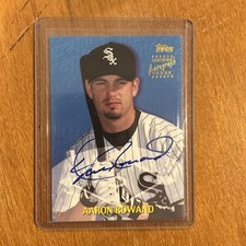 2000 Topps Traded Aaron Rowand On Card Auto Chicago White Sox