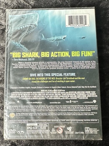 The Meg NEW Sealed DVD Jason Statham, Ruby Rose, 2018 Shark Movie Widescreen - Picture 2 of 6
