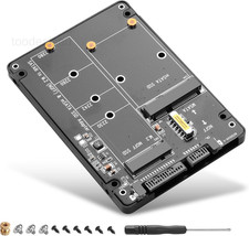 M.2 NGFF SSD  MSATA to 2.5"" SATA III Converter Adapter 2 black