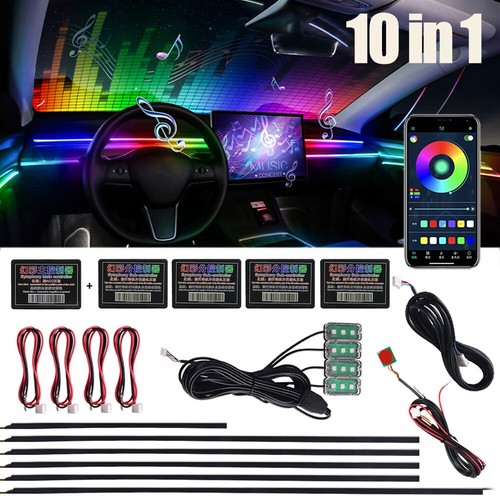 Universal RGB Symphony Acrylic Guide Fiber Optic Car Ambient Light Interior LED - Picture 15 of 47