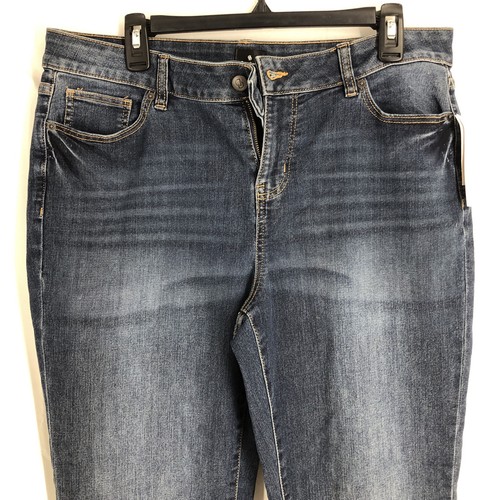 Dressbarn Women’s Jeans 12 Blue Stretch Mid Rise Straight Leg Denim - Imagen 2 de 7