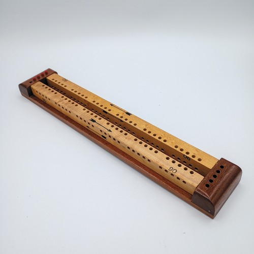Very Rare Unusual Saves Argument Cribbage Board Game 1940s Michigan W/Box & Pegs - Picture 6 of 9