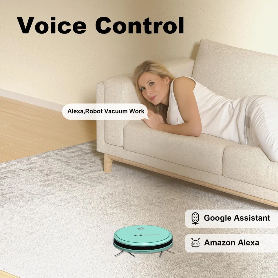 Tecbot S1 Intelligent Sweeping Robot Vacuum Cleaner with Wi-Fi & App Controls - Image 3 of 4