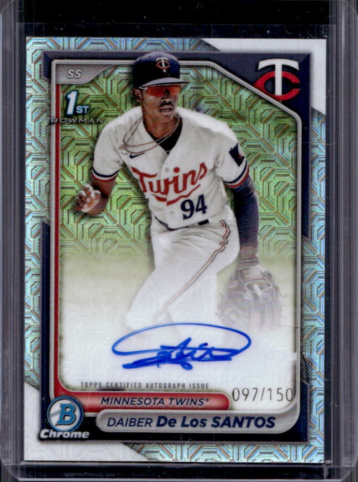 2024 Bowman Chrome Daiber De Los Santos Auto HTA Choice Refractor 1st #97/150