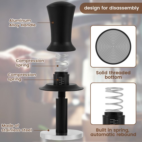 Coffee Tamper 51mm Stainless Steel Espresso Hand Tamper with Scale stpvL - Picture 7 of 11
