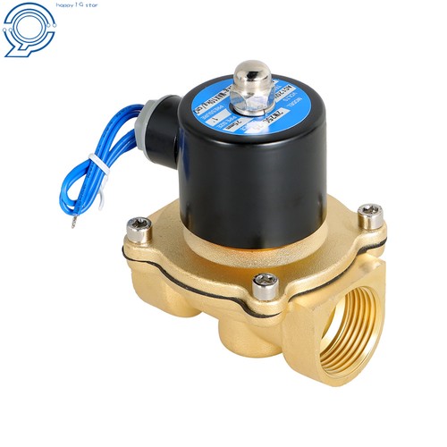 AC 110V 120V Volt NC 1" NPT Electric Solenoid Valve Brass Water Air Gas - Picture 9 of 12