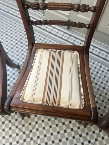 Antique dinning chairs x 4 - Picture 6 of 7