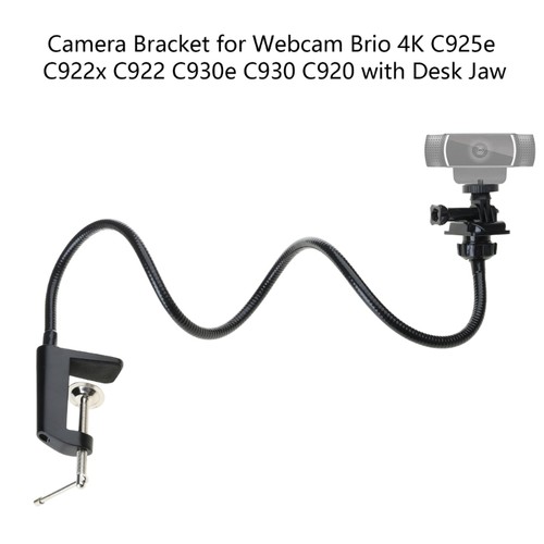 Webcam Stand Enhanced Desk Jaw Clamp with Flexible Gooseneck Stand for - Picture 7 of 12