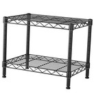 2 Small Wire Shelves Kitchen Pantry Close 2-Black 11.8"D X 18"W X 12.2"H Black