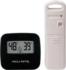 Wireless Indoor/Outdoor Thermometer with Humidity Sensor – Elegant Black