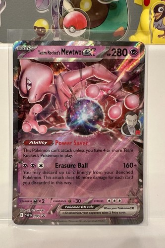 Team Rocket's Mewtwo ex 205 Sv: Scarlet & Violet Promo Karten Holo