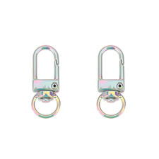 10Pcs Metal Colorful Swivel Keychain Accessories Lobster Clasp Hooks Keyring Key