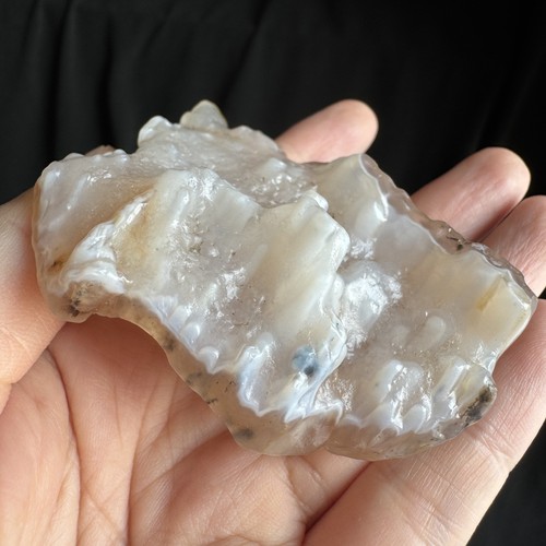 Ágata Alxa Gobi cruda única de 7,3 cm-95 g con cristales de tubo especiales - uno solo #4311 - Imagen 3 de 17