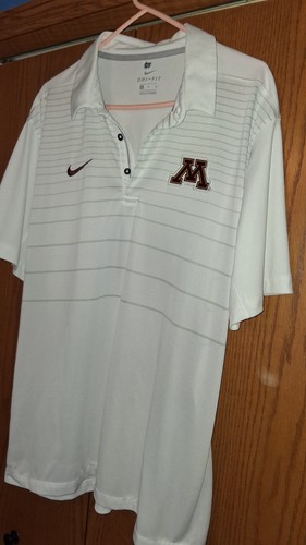 NWOT SWEET Minnesota Golden Gophers Nike Dri-Fit Polo Shirt Mens XL SEWN PATCH🐿 - Picture 5 of 19