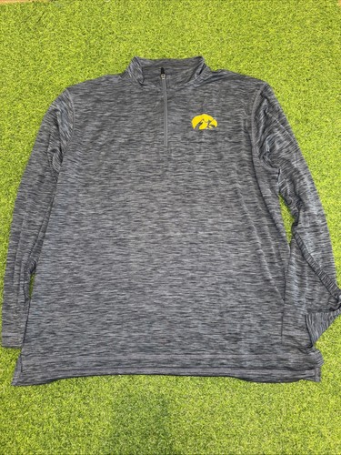 NWOT Iowa Hawkeyes Top Of The World 3/4 Zip Up WORKOUT THIN POLYESTER - Picture 1 of 4