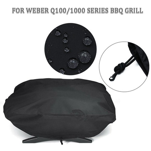 Outdoor BBQ Barbecue Grill Cover Waterproof Dustproof For Weber 7110 Q1000 - Picture 3 of 5