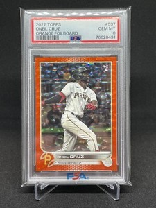 2022 Topps Oneil Cruz Orange Foil Rookie Card /299 Pirates PSA 10 💎🔥