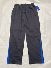 Reebok Track Wind Pants Size Medium Mesh Lined Drawstring Gray NWT