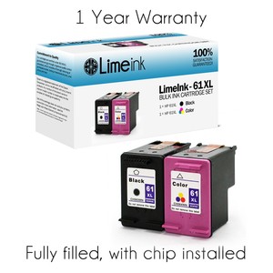 2-pk-61XL-Black-Color-Ink-cartridge-for-HP-ENVY-4500-4501-4502-4504-5530-Deskjet