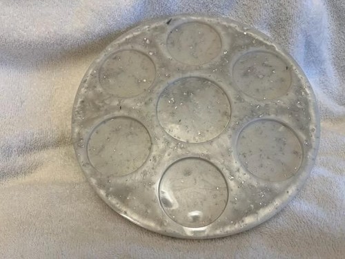 Silver And White Resin Tray For 6 Glasses And Caraf By Granddaddydesigns - Picture 3 of 3