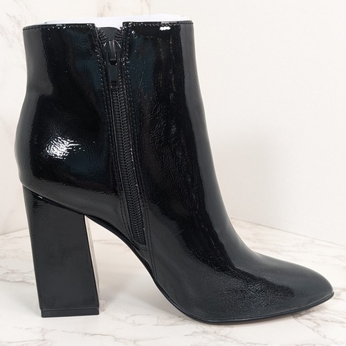 NEW BCBGeneration Briel Black Patent Block Heel Ankle Boot Size 5 M - Picture 2 of 13