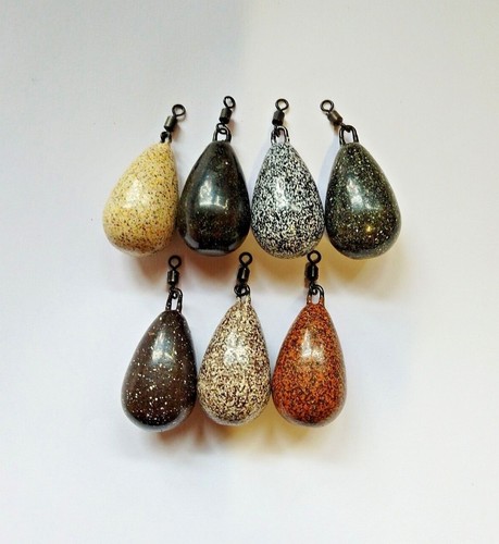 10 x DUMPY DISTANCE PEAR 1oz - 4oz Carp Fishing Leads Weights ROLLING SWIVELS - Picture 15 of 24