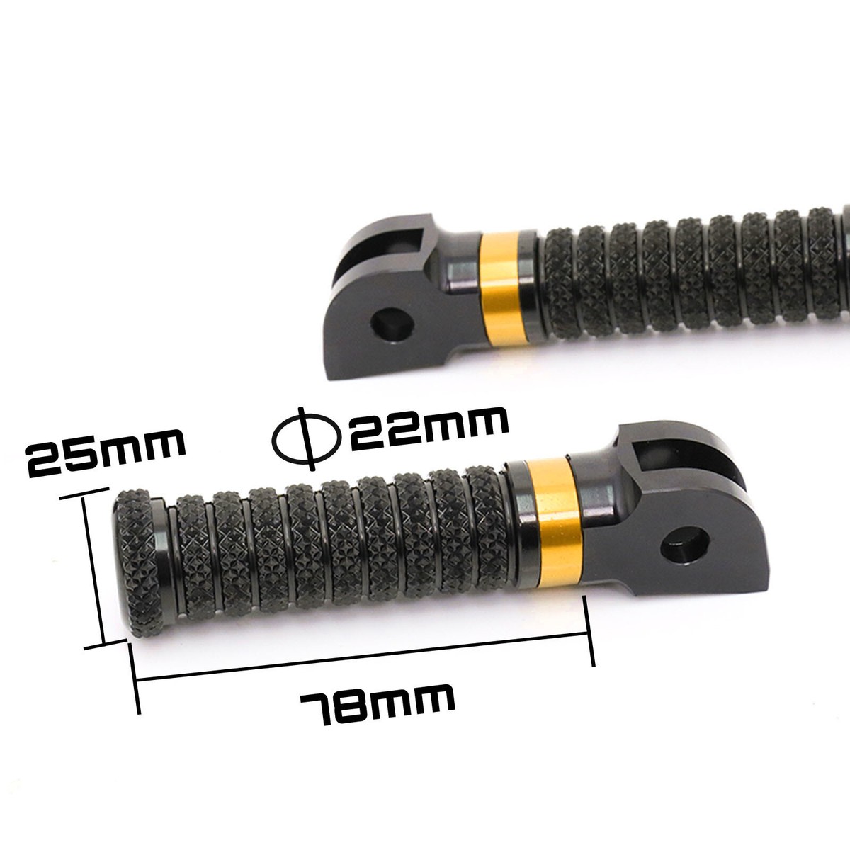 RRING Gold Anti Slip Front Foot Pegs For ZX-6R 636 Ninja 17 18 19