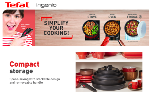 Tefal Ingenio Titanium 7 Piece Non Stick Saucepan Cookware Removable Handle Set - Picture 11 of 13