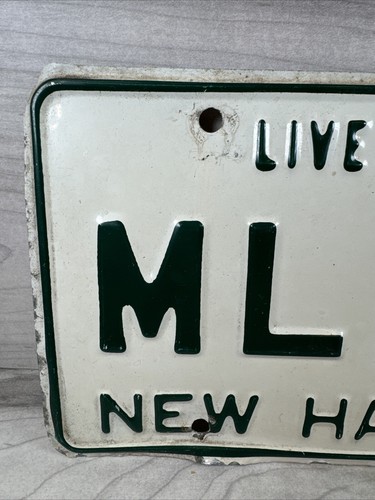 1973 New Hampshire License Plate Vanity No Numbers MLPMP ~ Live Free Or Die VNTG - Picture 6 of 9