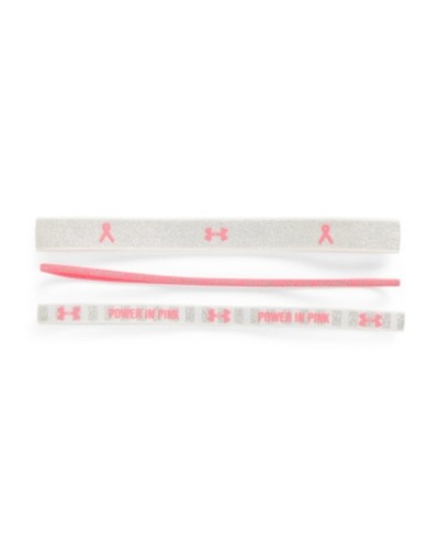 Under Armour Women's Power Pink Headbands 3 Pack Non Slip One Size UA Lurex New - Picture 7 of 8