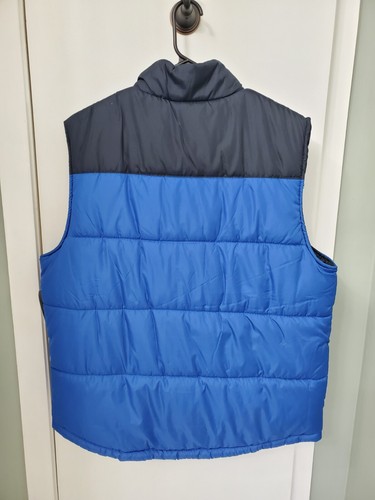 *New Outdoor Life Puffer Vest Size XL Gorpcore Polyester Blue Front Zip Pockets - Picture 6 of 8
