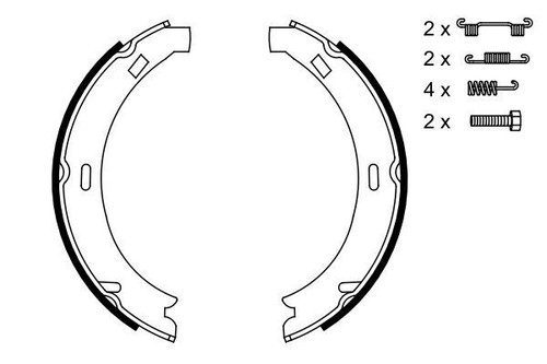 Bremsbackensatz, Feststellbremse BOSCH 0986487582 - 第 5/5 張圖片