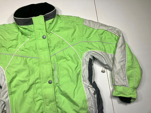 OBERMEYER Lime Green Warm WINTER JACKET Ski Snow Board Coat Size Kids YOUTH 16 - Picture 2 of 12