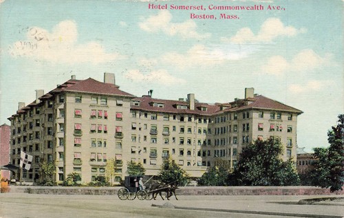 HOTEL SOMERSET VINTAGE BOSTON MA MASSACHUSETTS POSTCARD 1911 101723 S