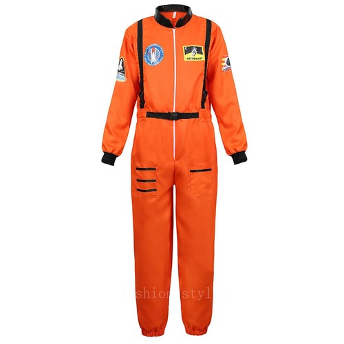 Astronaut Costume Space Suit Costumes Zipper Halloween Costume Plus Size Uniform - Foto 24 di 33