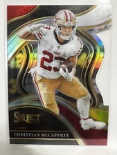 2023 Select Christian McCaffrey Red & Yellow Club Level Die-Cut #285 49ers