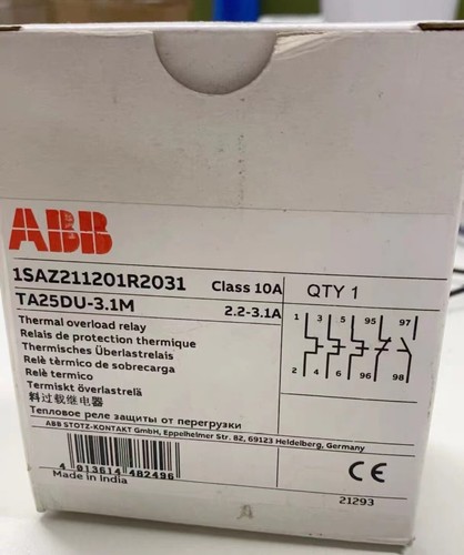 1pc ABB TA25DU-3.1M Thermal Overload Relays 1SAZ211201R2031 NEW - Picture 2 of 2
