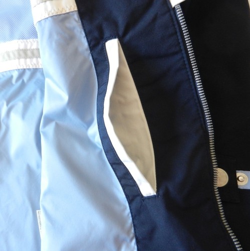 Weather Tamer vintage women's navy full-zip & snap hooded rain coat Size Small - Picture 14 of 17