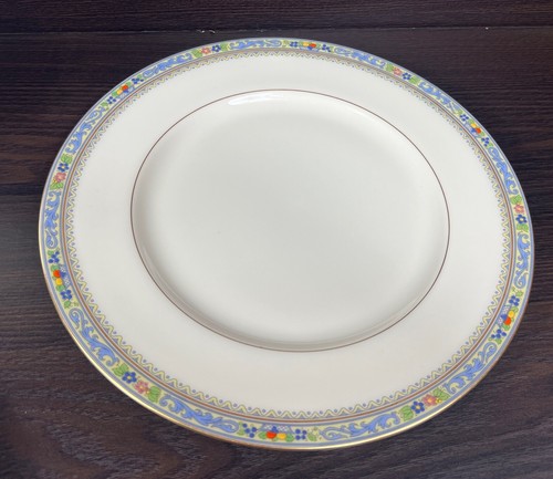 6 Beautiful Antique Lenox Trent Dinner Plates Enameled Fruit Baskets & Flowers - Picture 13 of 17