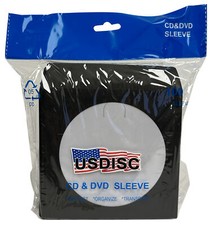 USDISC Paper Sleeves 100g Window, Flap Black Lot