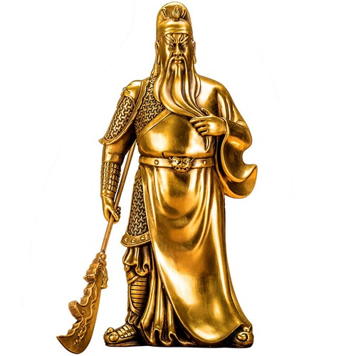 40cm,China brass Buddha Guanyu Guan gong Warrior God wealth Sword Stand Statue - Picture 10 of 10
