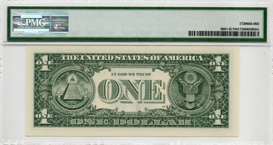 USA Banknote 2013 Federal Reserve Note 1 Dollar, GEM, Fr#3001-L, SN:I50937405A - Image 3 of 3