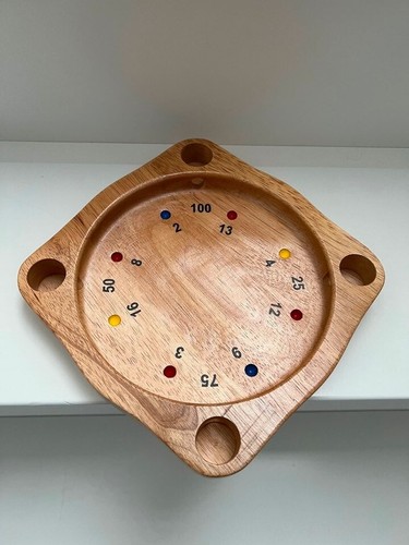 NEU MENTARI Wooden Roulette Holzspiel Bauernroulette Natur MT 3170 Brettspiel - Bild 3 von 8