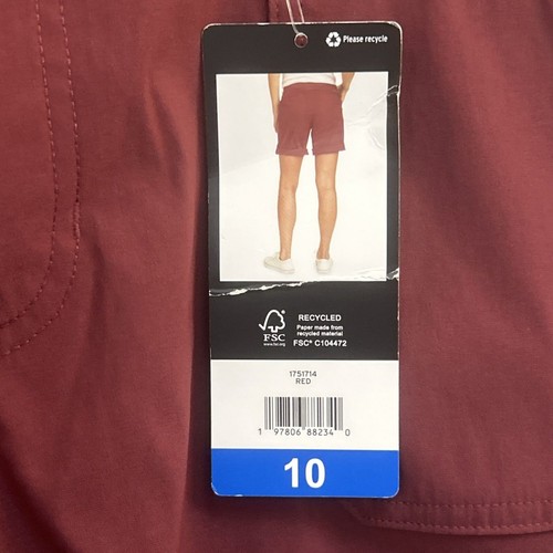 NWT Eddie Bauer Women’s Rolled Hem Bermuda Shorts, Red, Size 10 - Picture 4 of 23