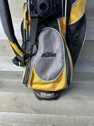 OGIO Golf Stand Bag Woode Club Management System 8 Way Black Grey Yellow - Picture 3 of 14