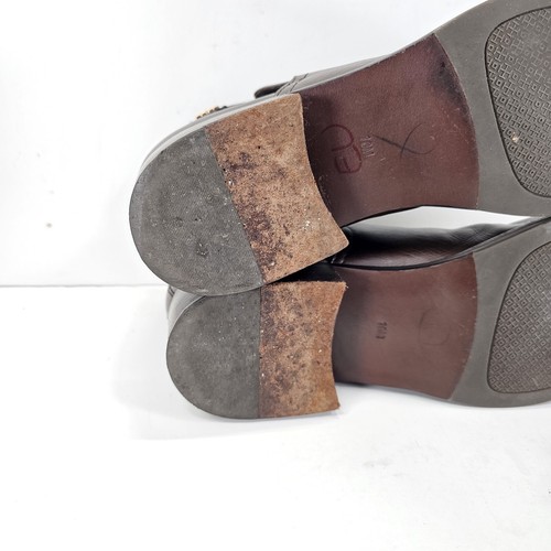 Tory Burch Lexi Brown Leather Pull On Ankle Boots Booties Women's Size 10M - Picture 11 of 12