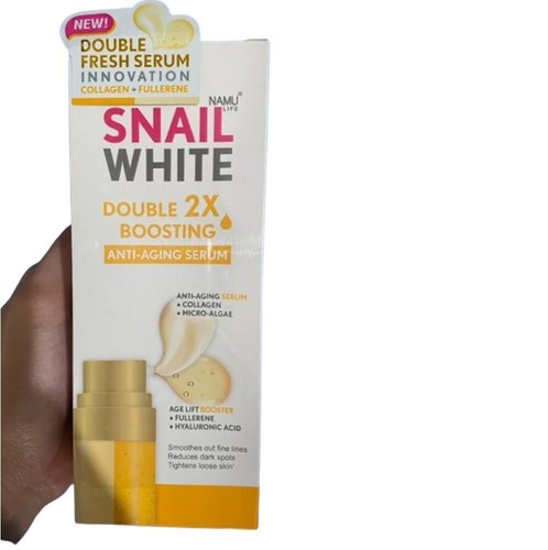 4X Snail White Double Boosting Anti-Aging Serum Facial Collagen Smooth 40ml+40ml - Picture 9 of 10