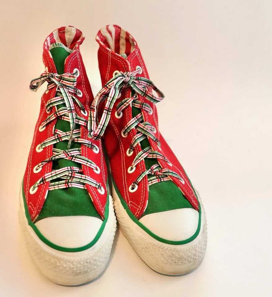Tênis Vintage Natal Jingle Bell Chuck Taylor Converse All Star Vermelho 4.5 - Imagem 4 de 4