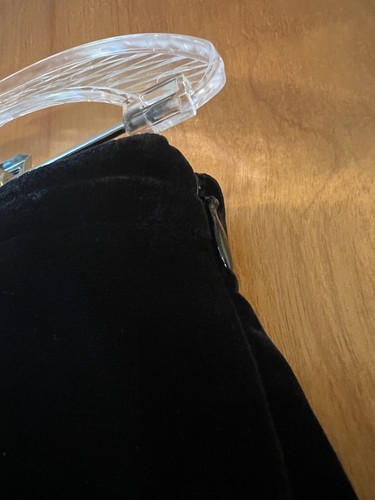 Pantalones Giorgio Armani para mujer mezcla de seda rayón pierna ancha terciopelo negro nuevos con etiquetas talla 46 - Imagen 4 de 15