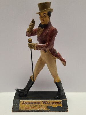 ヴィンテージ　Johnnie Walker 置物 RARE Early Vintage Johnnie Walker Whiskey Counter Top Store